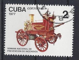 Cuba  1977  Fire Prevention Week: Fire Tenders  (o)  2c - Oblitérés