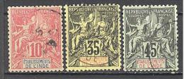 Inde: 3 Valeurs Entre Yvert N° 14/8° - Used Stamps