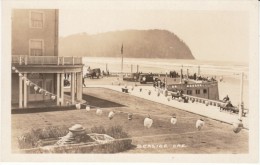 Seaside Oregon, Hotel, Turn-around, Auto, C1930s Vintage Real Photo Postcard - Otros & Sin Clasificación