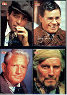 4 X Kino-Autogrammkarte  -  Repro, Signatur Aufgedruckt  -  Jerry Lewis  -  Spencer Tracy  -  Peter Falk - Autographs