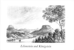 BG1756 Lilienstein Und Konigstein   Painting Peinture   CPSM 14x9.5cm  Germany - Königstein