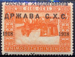 YUGOSLAVIA - JUGOSLAVIA - SHS BOSNIA & H. - ERROR OVPT. INVERTED - MAIL COACH - HORSE - *MLH - 1918 - Unused Stamps