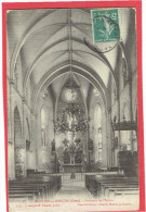 MOULINS LA MARCHE 1914 INTERIEUR DE L EGLISE CARTE PLIEE VERTICALEMENT - Moulins La Marche