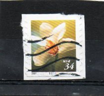 ETATS-UNIS    34 C      2001    Y&T: 3154     N° De  Roulette B2111   Sur Fragment Oblitéré - Rollenmarken