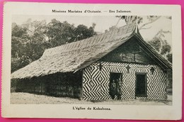 Cpa L' Eglise De Kakabona Iles Salomon Missions Maristes D'Océanie Carte Postale Pacifique - Salomon