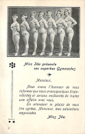 SUPERBE GINNASTE DI INIZI '900 PRESENTATE DA MISS IDA  - LONDRA. CARTOLINA DELL'EPOCA - Gymnastics