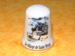 Dé A Coudre En Porcelaine SAINT-VERAN Le Village - C12 - Vingerhoeden