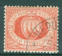 San Marino 1877 Arm 20 Cent. N° 4 Used - Usados