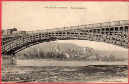 CPA 07 LA VOULTE SUR RHONE Vue Panoramique ( Le Viaduc Du Chemin De Fer P.L.M.  Gros Plan  -  Train - La Voulte-sur-Rhône