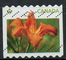 Canada 2012 P (permanant Postage) Orange Daylilly Issue #2527 - Used Stamps