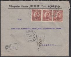 Yugoslavia 1923, Registered Cover Celje To Zagreb W./postmark Celje - Cartas & Documentos