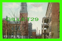 LEWISTON, ME - CITY BUILDING & DE WITT HOTEL, PINE STREET - - Lewiston