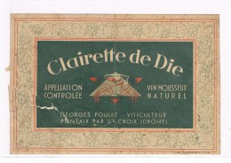 D26. CLAIRETTE DE DIE. GEORGES POULET VITICULTEUR PONTAIX Par SAINTE-CROIX (DROME) - Côtes Du Rhône