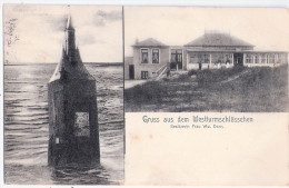WANGEROOGE Gruss Aus Dem Westturmschlösschen Bes. Frau Witwe Dorn 13.7.1905 Gelaufen - Wangerooge