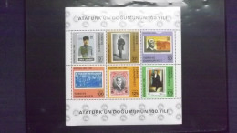 Türkei 2557/62 Block 19 **/mnh, 100. Geburtstag Von Atatürk - Blocs-feuillets