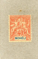 MOHELI : Allégories - "MOHELI"  En Bleu Dans Le Cartouche.- - Unused Stamps