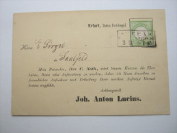 GERA , 1873 ,  Klarer Stempel Auf Firmenkarte - Briefe U. Dokumente