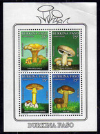 BURKINA FASO 1990 MUSHROOMS BLOCK SHEET FUNGHI BLOCCO FOGLIETTO MNH - Burkina Faso (1984-...)