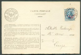 Service N°12 Obl. Sc TESSENDERLOO Sur Carte De SNCB Du 11-X-1934 Vers Leuze (verso : Cahcet Ferroviaire De Tessenderloo - Other & Unclassified