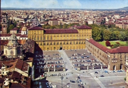 Torino - Scorcio Panoramico E Palazzo Reale - Formato Grande Viaggiata - Multi-vues, Vues Panoramiques