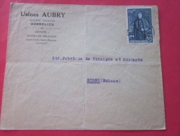 1930 Usine Aubry  à GOSSELIES Belgique Belgie Lettre Letter Cover à En-tête -> Bern Berne  Suisse - Balkenstempel: Ausladungen