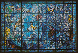 11805- NEW YORK CITY- UNITED NATIONS HEADQUARTERS, STAINED GLASS WINDOW BY CHAGALL - Andere Monumente & Gebäude