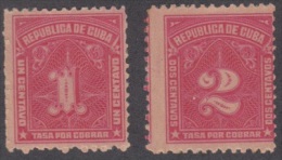 1927.2 CUBA. 1927. Ed.8-9. MNH. 1-2c. TASAS POR COBRAR. POSTAGE DUE. GOMA ORIGINAL. - Neufs