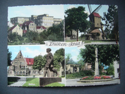 Germany: DÜLKEN - Rhld. - St. Cornelius Hospital, Windmühle, Rathaus, Mariensäule - 1966 - Viersen