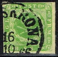 1857. Dotted Spandrels. 8 Skilling Green. LANDSKRONA 16 10 1866. Very Scarce Cancel On ... (Michel: 5) - JF158447 - Unused Stamps