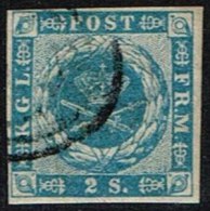 1855. Dotted Spandrels. 2 Skilling Blue. (Michel: 3) - JF161328 - Unused Stamps