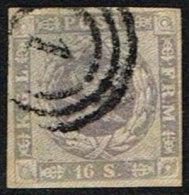 1857. Dotted Spandrels. 16 Skilling Grey-lilac Cancelled 1. (Michel: 6) - JF161331 - Unused Stamps