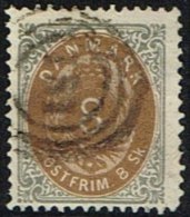 1871. Bi-coloured Skilling. 8 Skilling Brown/grey. Perf. 14x13½. Normal Frame Cancelled... (Michel: 19IA) - JF161339 - Neufs