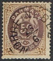 1875. Bi-coloured. 50 Øre Lilac-brown/brown-yellow. Perf. 14x13½. Inverted Frame. NØRRE... (Michel: 30IIYAc) - JF164306 - Neufs