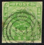 1857. Dotted Spandrels. 8 Skilling Green Cancelled 181. (Michel: 5) - JF161329 - Neufs