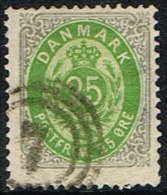 1875-1903. Bi-coloured. 25 Øre Grey/green First Print.  (Michel: 29) - JF165955 - Unused Stamps