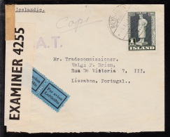 1941. Snorri Sturluson. 1 Kr. Green Solo On Scarce Airmailcover From REYKJAVIK -4. IV. ... (Michel: 225) - JF102181 - Brieven En Documenten