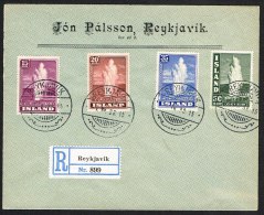 1938. Geysir. Set Of 4. FDC REYKJAVIK 1. IV. 38. (Michel: 193-196) - JF104259 - Lettres & Documents