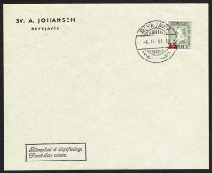 1941. Surcharge. Matthias Jochumsson. 25 Aur On 3 Aur Greenish Grey. FDC REYKJAVIK -6. ... (Michel: 222) - JF104590 - Lettres & Documents