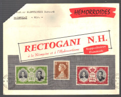 MONACO 1964  N° Mariage  Obl. S/carte Publicitaire - Cartas & Documentos