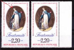 FRANCE VARIETE  N° YVERT  2575  / MAURY  2577  FRATERNITE NEUFS LUXE - Unused Stamps