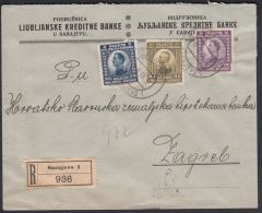 Yugoslavia 1924, Registered Cover Sarajevo To Zagreb W./postmark Sarajevo - Lettres & Documents