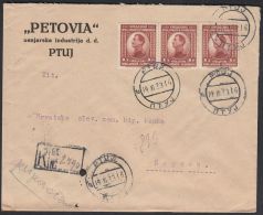 Yugoslavia 1923, Registered Cover Ptuj To Zagreb W./postmark Ptuj - Lettres & Documents