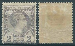 Monaco -1885 -  Charles III - N° 2  - Neuf *  -  MLH - - Nuevos