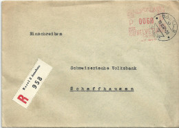 R Brief  Basel - Schaffhausen               1947 - Frankiermaschinen (FraMA)