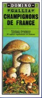 GUIDE DOMINO GALLIA N°3 EN COULEUR EN FORME DE CARTE ROUTIERE 24 PLANCHES 11cmX25cm CHAMPIGNONS DE FRANCE COMESTIBLES ET - Didactische Kaarten