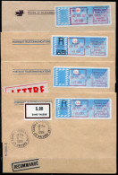 TIMBRES DE DISTRIBUTEURS - 6 LETTRES TARIFS VARIÉS, C.R.F. D'ORLEANS DU 6/1/1986 , MACHINES G1 - G2 OU G3 PC45807 - SUP - 1985 « Carrier » Paper