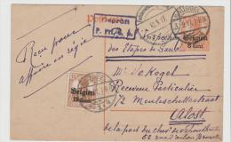 BB089/  BELGIEN - Ganzsache Mit Zusatzfrankatur 1917 Ex Brüssel - German Occupation