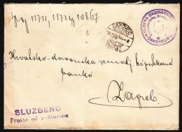 Yugoslavia 1924, Stampless Cover Cakovec To Zagreb W./postmark Cakovec - Lettres & Documents