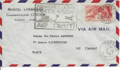 ⭐ Tahiti - Première Liaison Aérienne Papeete -> Aitutaki - Air Tahiti - 1951 ⭐ - Lettres & Documents