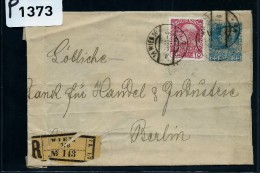 AUTRICHE - ENTIER POSTAL EN RECOMMANDE DE VIENNE POUR BERLIN  AVEC COMPLEMENT D AFF( Perfore)  1909 POUR ETUDE - Andere & Zonder Classificatie